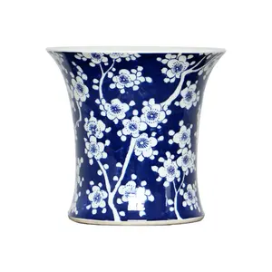 sứ triều đại Suppliers-Màu Xanh Và Trắng Gốm Vase Vintage Handmade Sứ Vase Đối Với Trang Trí Nội Thất Bán Buôn