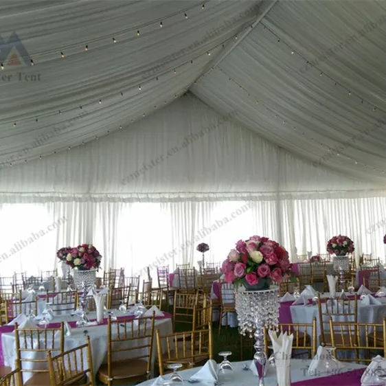 Grande luxo decorado marrocos tenda de casamento com piso de madeira