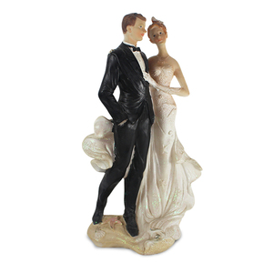 Statue di nozze di coppia d'amore <span class=keywords><strong>personalizzate</strong></span> Figurine di sposi In artigianato In resina - Product Image 4
