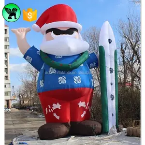 Event Santa Claus Inflatable Customized Claus Inflatable In Summer Holiday A3347