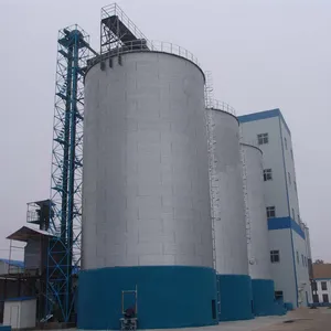 Silo de acero para almacenamiento de arroz con cáscara, 5000 toneladas