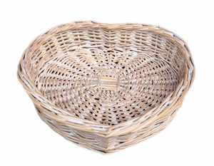 Cesta de mimbre en forma de corazón, cesto pequeño grande, almacenamiento de regalo para el hogar, Sauce de boda - Product Image 2