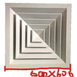 Hvac Hệ Thống Làm Mát Louver Mặt Trần Bảng Điều Chỉnh Khuếch Tán Không Khí Vuông 4 Cách Tùy Chọn - Product Image 6