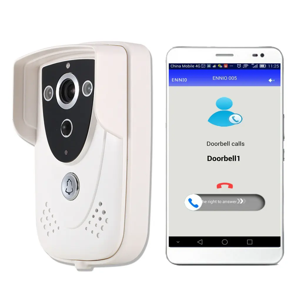 Wireless Wifi Video Door Phone Intercom for Smartphone Remote Monitor