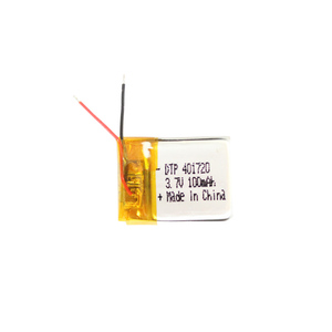 맞춤형 크기 얇은 배터리 Dtp 401720 리포 배터리 3.7v 100mah - Product Image 1
