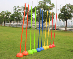 <span class=keywords><strong>Poteaux</strong></span> d'agilité sportifs pour l'entraînement au football, au soccer et au basketball avec base à pointes - Product Image 4