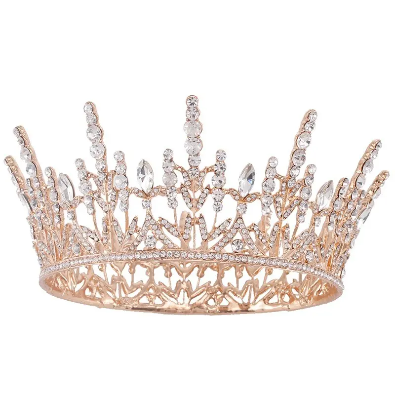 Top Wedding Crown for Bridal Headpiece Gold Baroque Crystal tiaras and crowns Bride tiara Wedding Hair Accessories
