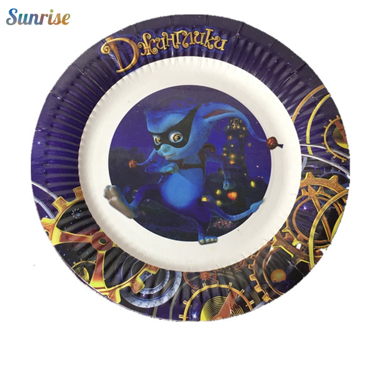 Изготовленный На Заказ бумажная тарелка одноразовой бумажной тарелки с логотипом