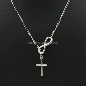 cross infinity necklace across pendant jewelry made in china lot mixed jewelry cheap stock jewellery