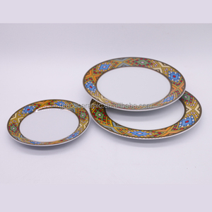 7.5 بوصة 10.5 بوصة الاثيوبية التقليدية الفن اللوحة ملكة سبأ السيراميك طبق عشاء - Product Image 6
