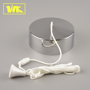 Interruptor de Techo de 2 Vías con Cubierta Cromada Decorativa 6AX y Enchufe Eléctrico - Product Image 2