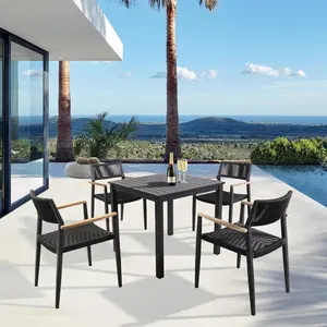 KT — ensemble de table à manger et chaises, pour le jardin, les hôtels, professionnel, haut de gamme
