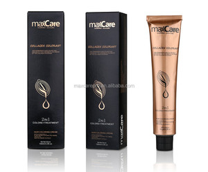 Crème colorante pour cheveux noire MaxCare en gros, couleur de cheveux semi-permanente pour femmes, utilisation en salon, gratuite - Product Image 1
