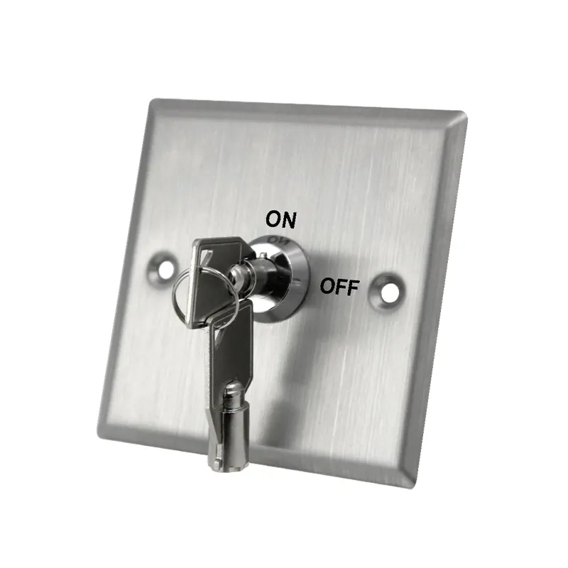 Fabriek groothandel twee posities toegangscontrole elektrische sleutel schakelaar exit knop met key lock drukknop