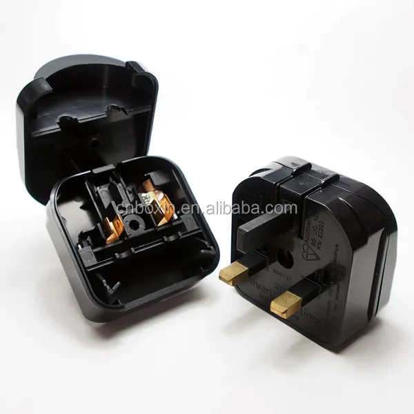 Fused 13A euro EU 2 pin zu UK 3 pin converter stecker power adapter Box-typ reise adapter buchse