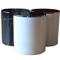 Lilin Soy Wax dalam Wadah Marmer dengan Tutup Perak, Emas, Hitam, Tembaga, Beraroma Murni, Buatan Tangan, Gaya Nordik untuk Pernikahan, Tahun Baru, Liburan, dan Rumah.