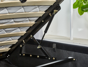 Двойная мягкая кожаная кровать для хранения в современном стиле - Product Image 4