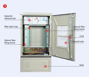 Ftth Outdoor Distribution Cabinet Manufacturer FTTH Outdoor 144 288 576 Core Fiber Optic Cross Connect Cabinet Telecom Cabinet Optical Distribution Cabinet