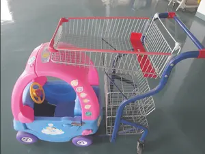 Chariot de supermarché pour enfants, chariot de dessin animé, avec voiture, jouet, nouvelle collection