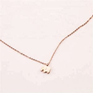 Paslanmaz çelik gül altın kaplama sikke fil kolye hayvan kolye - Product Image 2