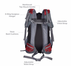 WOQI 40L <span class=keywords><strong>Mochila</strong></span> de senderismo al aire libre Cubierta de lluvia multiusos impermeable para acampar Viajes y caza - Product Image 4
