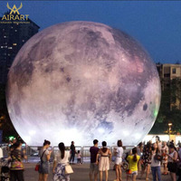 Boule gonflable géante d'extérieur, 12 pouces, led, lumière de lune