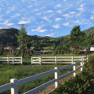 Fentech Groothandel Fabriek Prijs Witte Kleur Pvc 2 Rail Ranch Vee Hek - Product Image 6