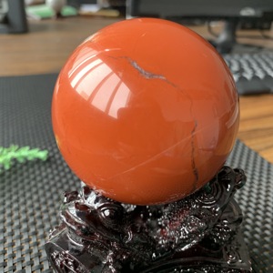 Esfera de <span class=keywords><strong>Jaspe</strong></span> <span class=keywords><strong>Rojo</strong></span> Natural al por Mayor, Modelo para Decoración de Bodas y Sanación - Product Image 4