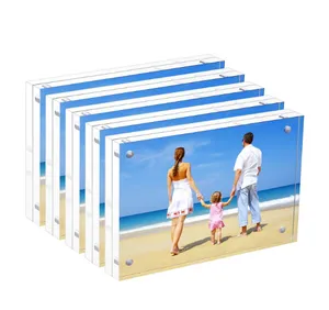 High Quality Two Sides Magnetic Acrylic Photo Frames, 5x7 magnetische foto rahmen