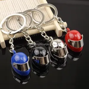 Tùy Chỉnh Giá Rẻ Tinh Khiết Trống Kim Loại 3D Helmet Keychains Với Logo Công Ty