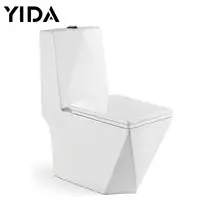 Washdown हीरा प्रकार फ्लश शौचालय सीट, एक टुकड़ा लंबा सिरेमिक शौचालय