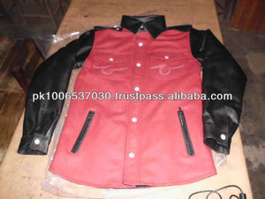 Leather T-Shirt, Leather Shirts, Men,s leather shirt, Custom Leather Shirt. - Product Image 1