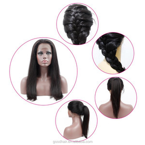 Perruque en cheveux humains lisses, best-seller <span class=keywords><strong>Alibaba</strong></span>, pour femmes noires, perruques féminines complètes et sexy sur les sites de shopping - Product Image 4