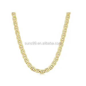 Nieuwe Gouden Ketting Ontwerp Mannen 14 k Geel Goud Gevuld mannen Zwaargewicht 7.8mm Mariner Ketting