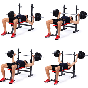 Factory Price Portable Adjustable Exercise Bench with Iron <strong>Weight</strong> <strong>Rack</strong> and Foldable Dumbbell <strong>Rack</strong> for Indoor Gym Workout - Product Image 6