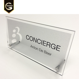 GS di Plastica ufficio di Registrazione Scrivania <span class=keywords><strong>Plexiglass</strong></span> piastra segno Inciso nome display <span class=keywords><strong>Da</strong></span> <span class=keywords><strong>Tavolo</strong></span> Tenda Segni con venature del legno - Product Image 5