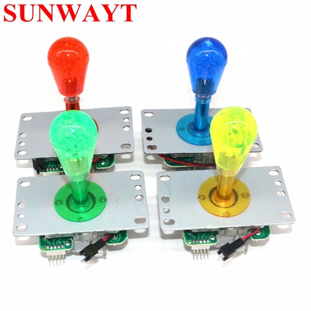 5V LED Illuminated Arcade Joystick Assembly Replacement Control Joystick Spare Parts for Arcade Coin Operated Game Cabinet