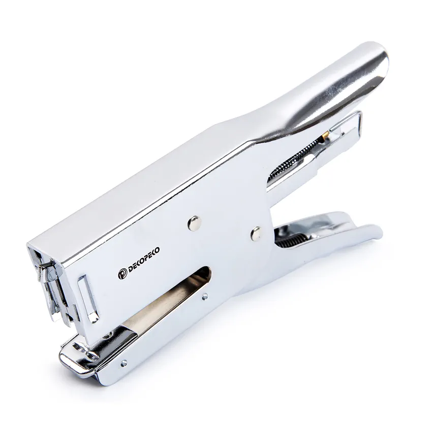 high quality Silver hand type metal plier stapler for school office