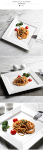 <span class=keywords><strong>Set</strong></span> di <span class=keywords><strong>Piatti</strong></span> in Porcellana Bianca di Alta Qualità, Stoviglie Quadrate in Ceramica Bianca per Hotel, Mercato delle Porcellane di Yiwu - Product Image 4