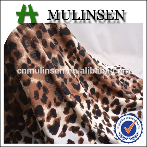 mulinsen текстильной маленькая точка leopard печатный 30s поли закрученная поглощает пот супер мягкой ткани
