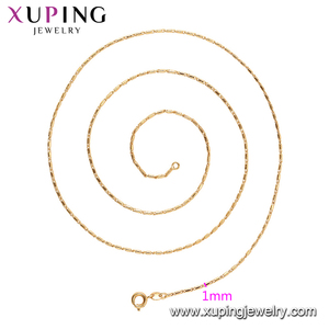<span class=keywords><strong>Xuping</strong></span>-collar de una cadena de estilo sencillo, chapado en oro, <span class=keywords><strong>material</strong></span> de aleación ambiental para hacer, 45165 - Product Image 2
