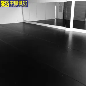 JIANER ressorts de plancher de danse en vinyle PVC portable noir gris danse avec 4.5 et 5.0mm