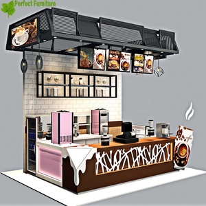 Carrito expendedor de café espresso de madera, carrito de café espresso, cabina de restaurante de comida rápida móvil para la venta