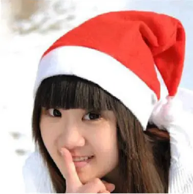 Topi Santa Claus Merah Sangat Lembut Mewah Topi Cosplay Natal Dekorasi Natal Dewasa Topi Pesta Natal
