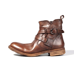 Leather <strong>Boots</strong> <strong>Men</strong> Comfortable Soft Coffee and <strong>Black</strong> Vintage Shoes Genuine Leather <strong>Men</strong> <strong>Boots</strong> - Product Image 4