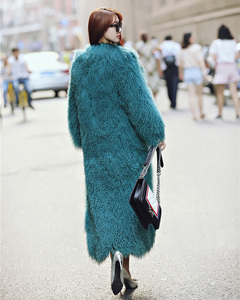 <span class=keywords><strong>Cappotto</strong></span> Corto Personalizzato all'Ingrosso in Vera <span class=keywords><strong>Pelliccia</strong></span> di Agnello Mongolo <span class=keywords><strong>Verde</strong></span>, Giacca Invernale di Nuovo Design alla Moda da Donna - Product Image 3