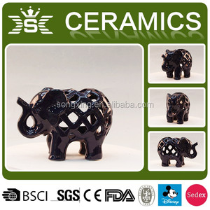 Bougeoir éléphant décoratif personnalisé en céramique pour la maison pour Noël Pâques Saint Valentin Anniversaire - Product Image 5