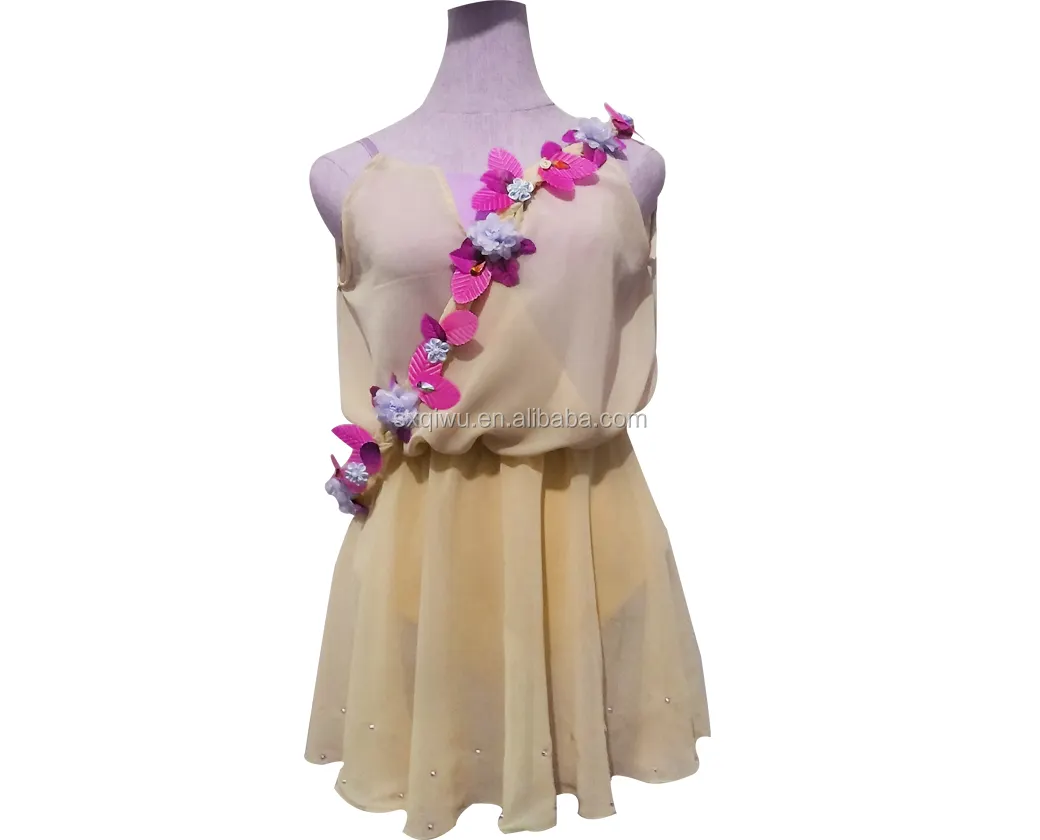 Sıcak satış yeni dans kostümü lirik elbise çiçek elbise kadın ve çocuk kız çiçek elbise. Yeni-10