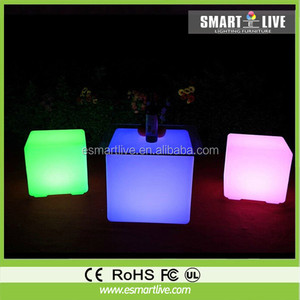 Rechargeable Conduit cube tabouret bar chaises/Nouveau produit lumineux led chaise cube utilisé tables et chaises - Product Image 2