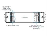 Interrupteur variateur LED à tension constante 4 canaux 0/1-10V SR-2002